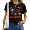 My Cat Is My Valentine Cute Valentines Day Cat Dad Cat Mom Women T-shirt