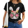 Cute Bunny Face Leopard Glasses Easter For Women N Girl Women T-shirt