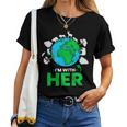 Earth Day Im With Her Mother Earth World Environmental Women T-shirt Casual Daily Crewneck Short Sleeve Graphic Basic Unisex Tee