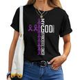 My God Is Stronger Than Pancreatic Cancer Awareness Warrior Women T-shirt