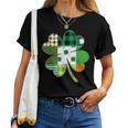 Green Plaid St Patricks Day Shirt Girls Shamrock Womens Women T-shirt