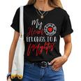 My Heart Belongs To A Firefighter Gift For Wife Girlfriend Women T-shirt