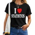 I Heart Love Statistics Mathematician Math Teacher Analyst Women T-shirt