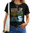 Help More Bees Plant More Trees Earth Day Climate Change Women T-shirt