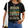Jesus The Ultimate Deadlifter Christian Workout Jesus Women T-shirt
