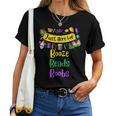 Mardi Gras For Women Im Just Here For Booze Beads Boobs Women T-shirt