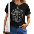 Mental Health Matters Be Kind Women Floral Brain Women T-shirt