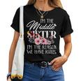 Im The Middle Sister Im The Reason We Have Rules Flower Women T-shirt