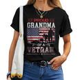 Proud Grandma Of A Veteran Us Flag Military Veterans Day Women T-shirt