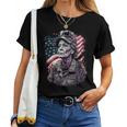 Retired Military Vintage Veteran American Mom Women T-shirt