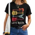 Lets Rock N Roll Guitar Retro Men Women Women T-shirt