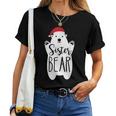 Sister Christmas Bear Santa Family Matching Pajamas Women T-shirt