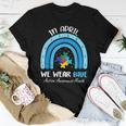 In April We Wear Blue Puzzle Rainbow Autism Awareness Month Women T-shirt Unique Gifts