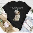 Baking And Shih Tzu Are My Therapy Gifts Mothers Day Women T-shirt Funny Gifts