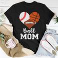 Ball Mom Baseball Football Basketball Mom Women T-shirt Unique Gifts
