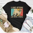 Cool Otter Design For Men Women Kids Vintage Sea Otter Lover Women T-shirt Funny Gifts