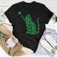 Cute Cat St Patricks Day Clover Lucky Cat Mom Shamrock Cat V2 Women T-shirt Funny Gifts