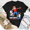 Dabbing Bowler BowlingShirt 5Th Birthday Boys Party Tees Women T-shirt Unique Gifts