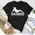 Dad Bod Dadbod Silhouette With Beer Gut Women T-shirt Unique Gifts