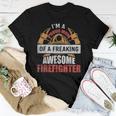 Firefighter Mom Proud Mom Of A Freaking Awesome Firefighter Women T-shirt Funny Gifts