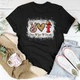 Firefighter Wife Life Peace Love Fire Wife Heart Women T-shirt Funny Gifts