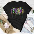 Funny Teacher Mardi Gras Festival Family Matching Outfit Women T-shirt Funny Gifts