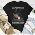 Im A Grumpy Old Lady If You Dont Want Sarcastic Answer Cat Women T-shirt Unique Gifts