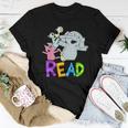 Library Teacher Read Book Club Piggie Elephant Pigeons Women T-shirt Unique Gifts