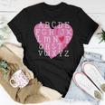 I Love You Valentines Day Alphabet Teacher Student School Women T-shirt Funny Gifts
