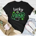 Lucky Nurse St Pattys Day Shamrock Nurse Women T-shirt Personalized Gifts