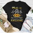 Made In 1963 Sunflower 60Th B-Day 60 Years Of Being Awesome Women T-shirt Funny Gifts
