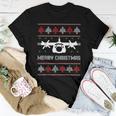 Military Airplane Ugly Christmas Sweater Army Veteran Xmas Women T-shirt Funny Gifts