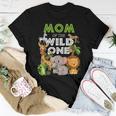 Mom Of The Wild One Zoo Birthday Safari Jungle Animal Women T-shirt Unique Gifts