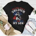 He Is Not A Soldier He Is My Dear Son Army Mom Proud Dad Top Women T-shirt Unique Gifts