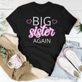 Older Sibling Big Sister Again Pregnancy Reveal Women T-shirt Unique Gifts