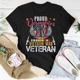 Proud Daughter Vietnam War Veteran American Flag Military Women T-shirt Funny Gifts