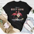 I Run A Quilt Gang Quilting Flamingo Lover Women T-shirt Unique Gifts