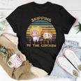 Skipping To The Retro Chicken Lanky Arts Box Videogame Women T-shirt Unique Gifts