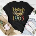 Vintage 1963 Sunflower 60Th Birthday Awesome Since 1963 Women T-shirt Funny Gifts