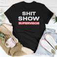 Vintage Shit Show Supervisor Mom Boss Manager Teacher Women T-shirt Unique Gifts