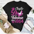 Womens Chapter 59 Fabulous Since 1964 59Th Birthday Queen Diamond Women T-shirt Funny Gifts