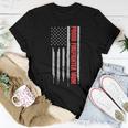 Womens Proud Firefighter Mom Design Patriotic Us Flag Gift Women T-shirt Funny Gifts
