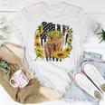 American Flag Sunflower Baby And Mother Highland Cow Women T-shirt Unique Gifts