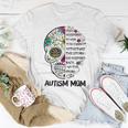 Autism Mom Skull They Whispered To Her You Cannot Withstand Women T-shirt Unique Gifts