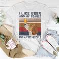 I Like Beer And My Beagle And Maybe 3 People Women T-shirt Funny Gifts