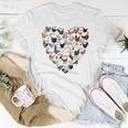 Chicken Heart Shape Country Farm Style Chicken Lover Women T-shirt Unique Gifts