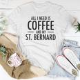 Cute Coffee St Dog Bernard For Saint Bernard Mom Dad Women T-shirt Unique Gifts