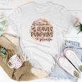 Fall Autumn Leaves And Pumpkin Please Thanksgiving Women T-shirt Personalized Gifts