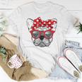 French Bulldog Dog Mom Bandana Sunglasses Women T-shirt Unique Gifts