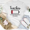 Funny Teacher Appreciation Teacher Summer Recharge Required Women Crewneck Short T-shirt Personalized Gifts